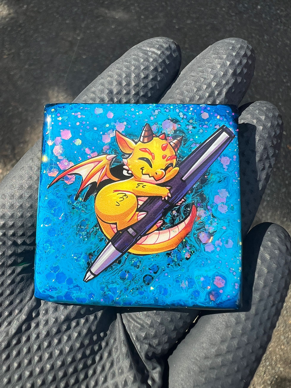 Thumbnail: Dragon's Pen - Velcro Patch (Material: Plexi / Squared Corners)