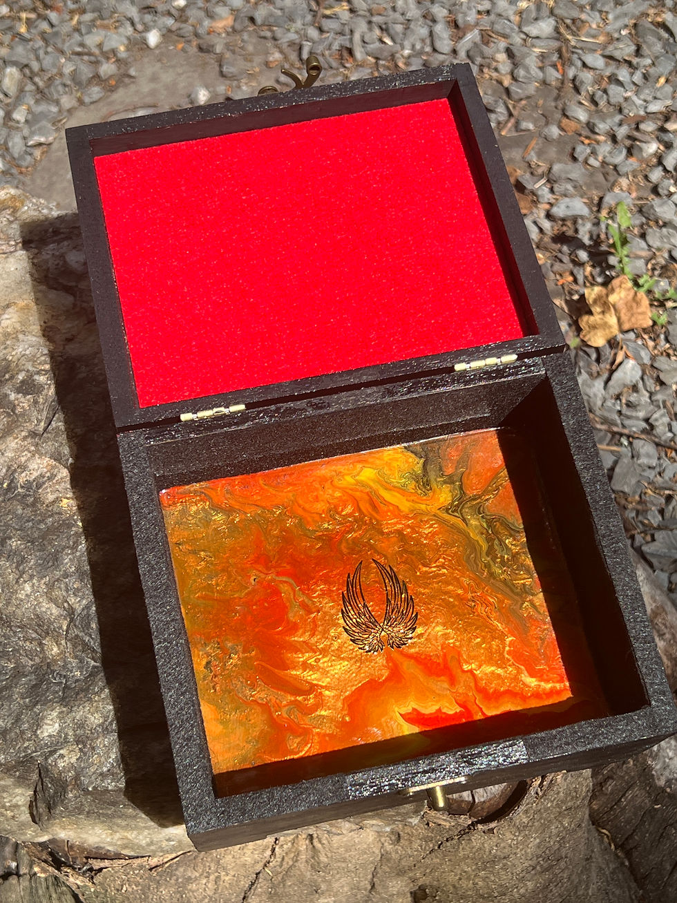 Thumbnail: Phoenix Rising Alchemy Box (up-cycled cigar box)
