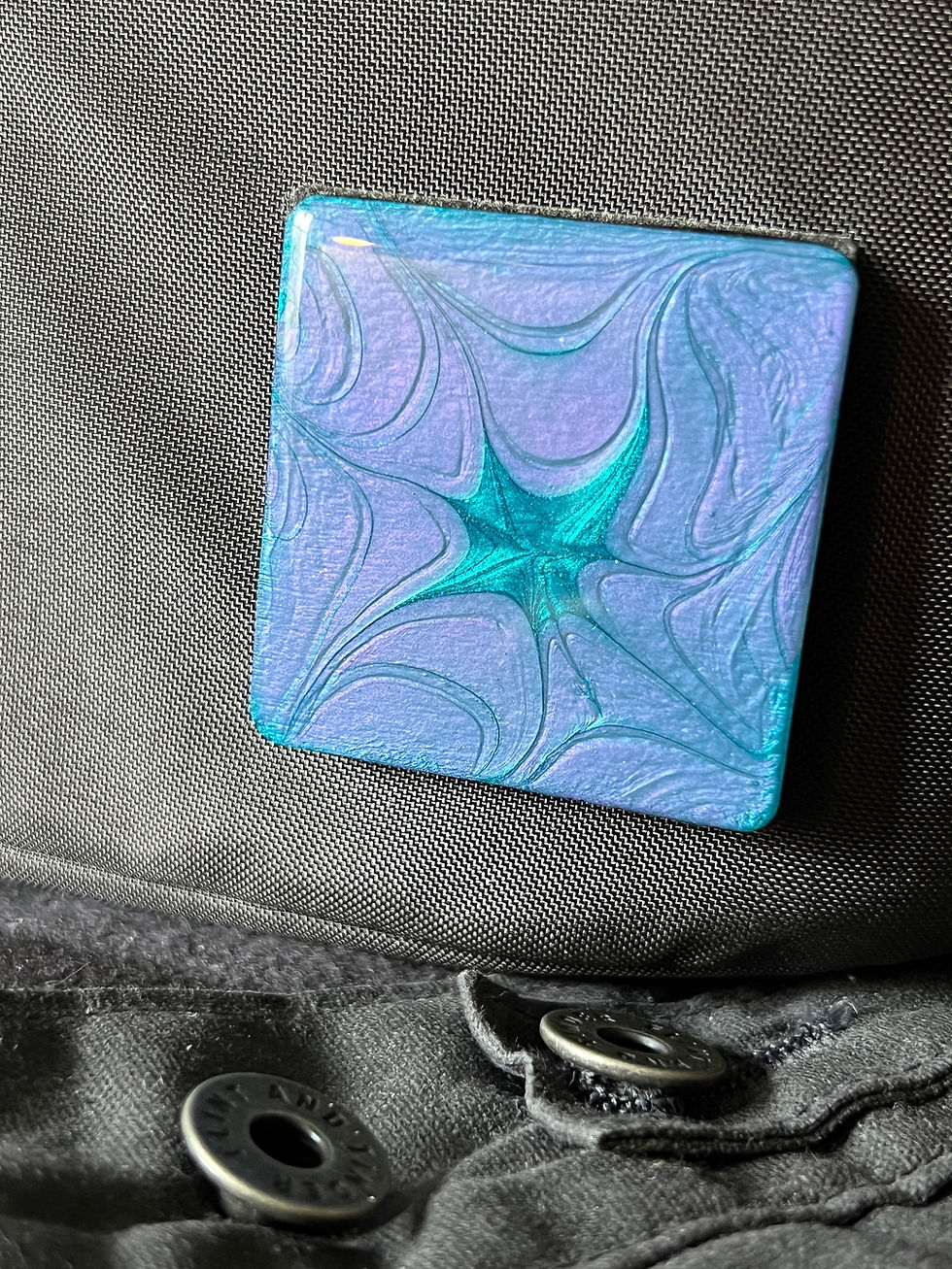 Thumbnail: Stargate Swirl - Velcro Patch (Material: Wood / Rounded Corners)