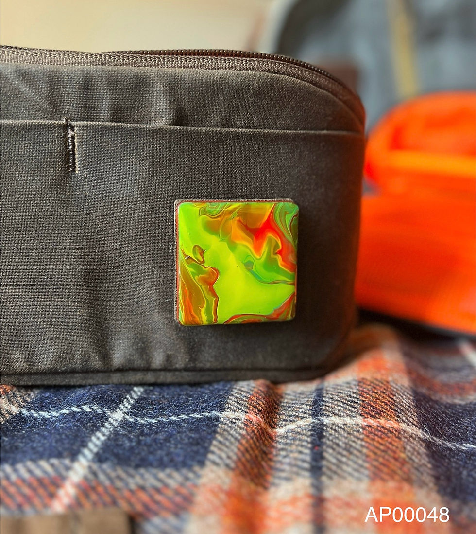 Thumbnail: Ghost Dance - Velcro Patch (Material: Wood / Rounded Corners)