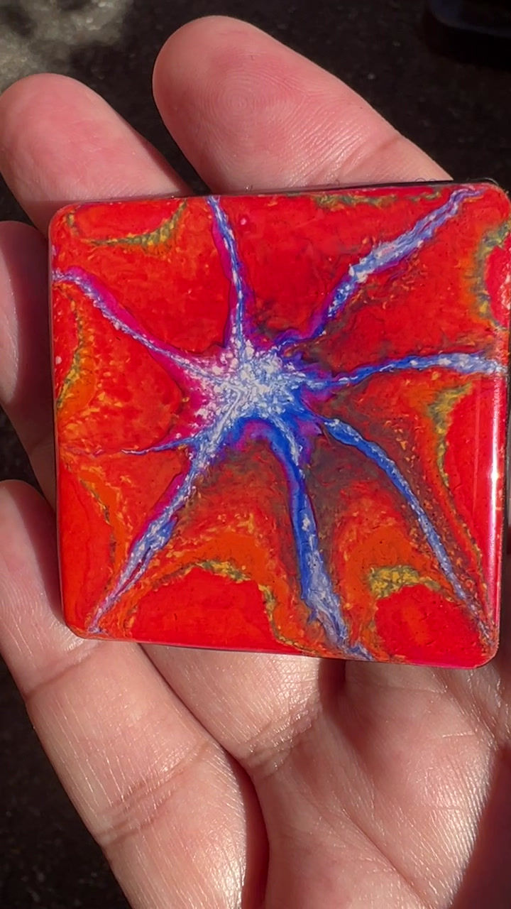 Thumbnail: Sun Spider - Velcro Patch (Material: Wood & Rounded Corners)