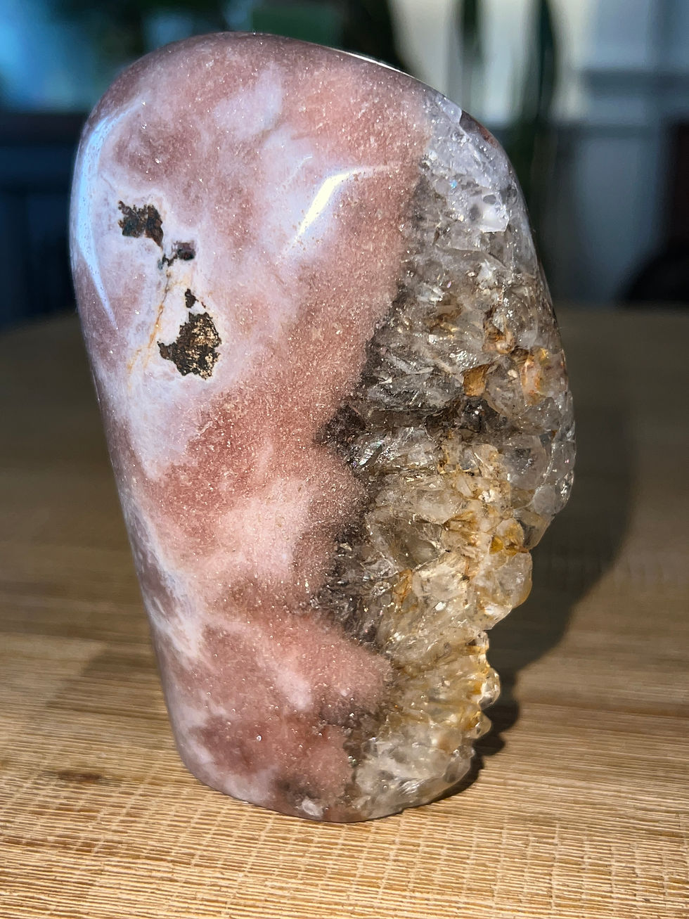 Thumbnail: Pink Amethyst Freeform with Smoky Quartz Points