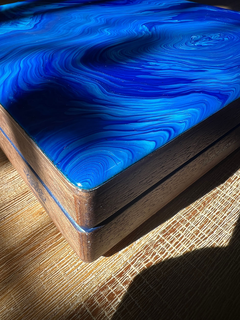 Thumbnail: Bermuda Dolphin Alchemy Box (up-cycled cigar box)