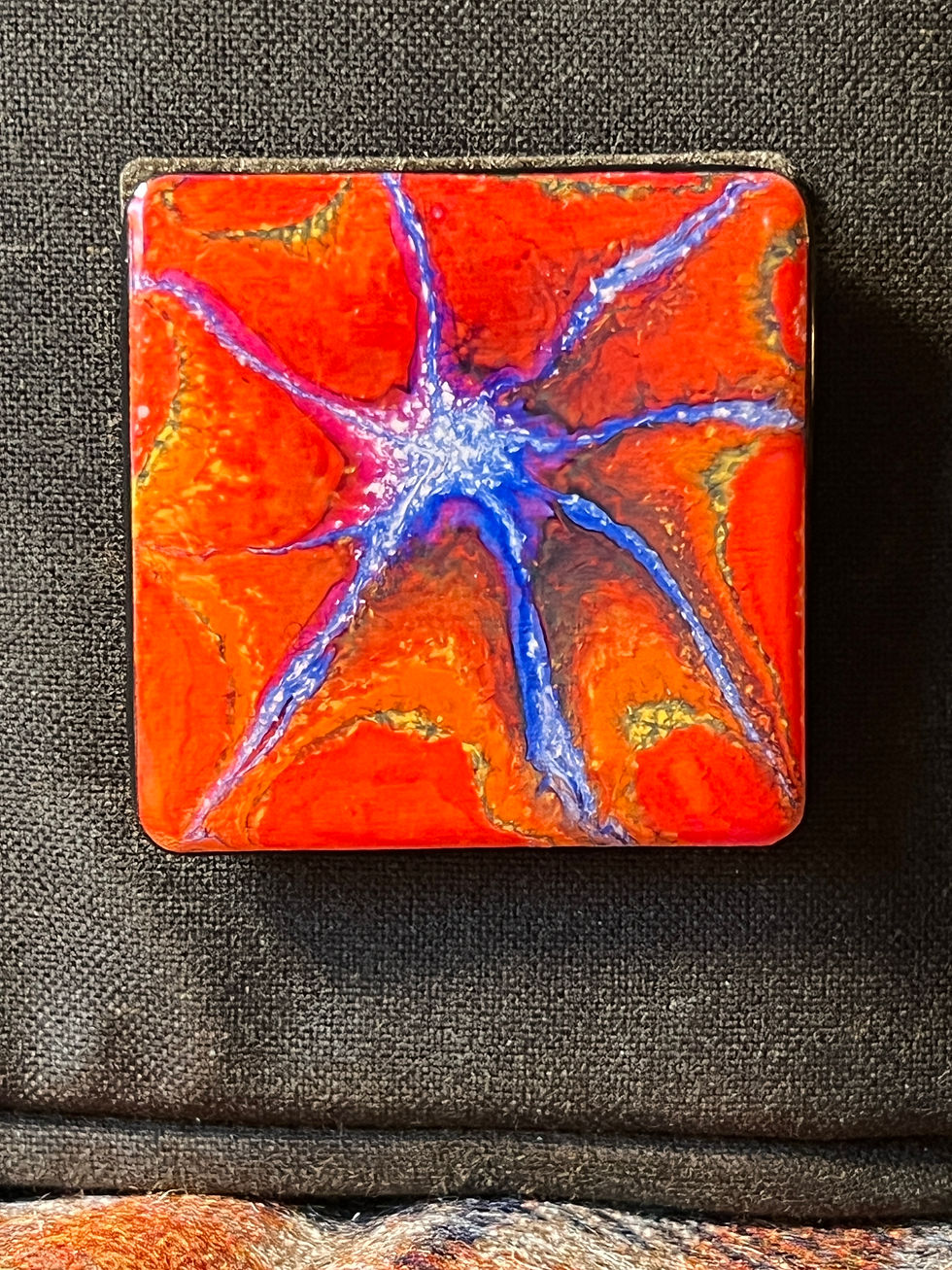 Thumbnail: Sun Spider - Velcro Patch (Material: Wood & Rounded Corners)