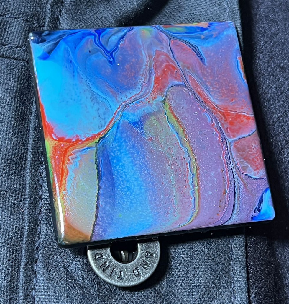 Thumbnail: Fire & Water - Velcro Patch (Material: Plexiglass / Squared Corners)