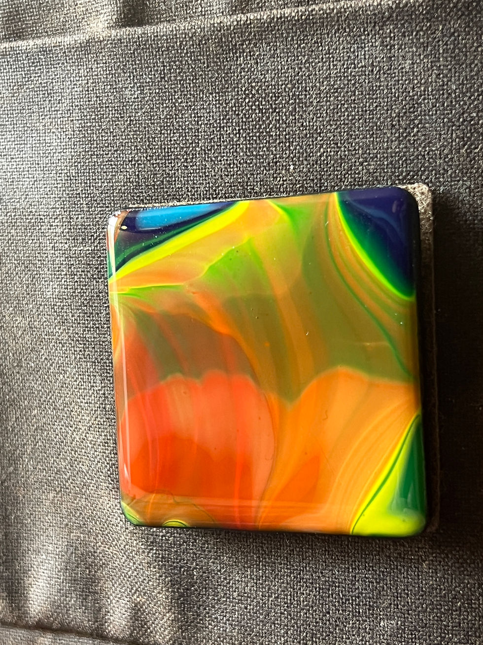 Thumbnail: Rainbow Swipe - Velcro Patch (Material: Wood / Rounded Corners)