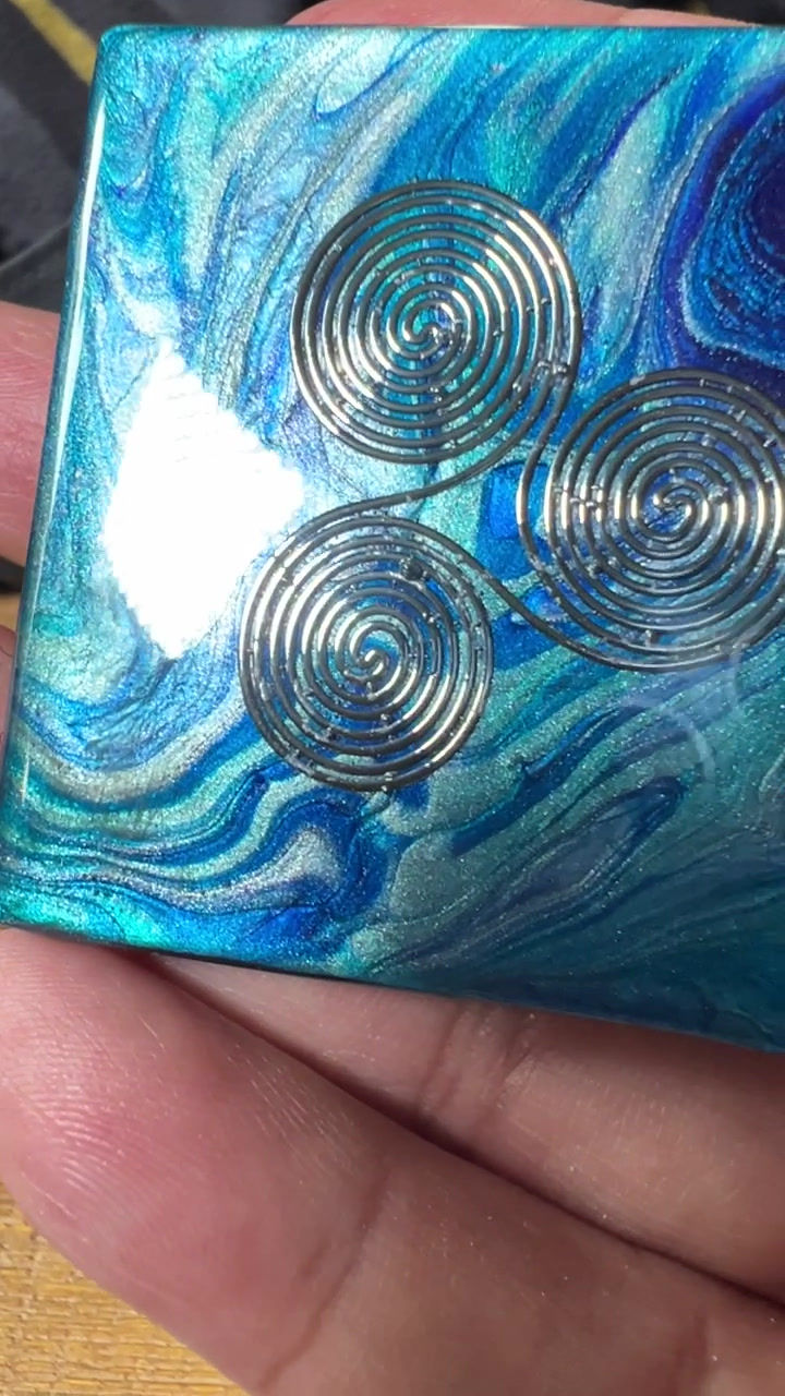 Thumbnail: Triskelion Seas - Velcro Patch (Material: Plexiglass / Squared Corners)