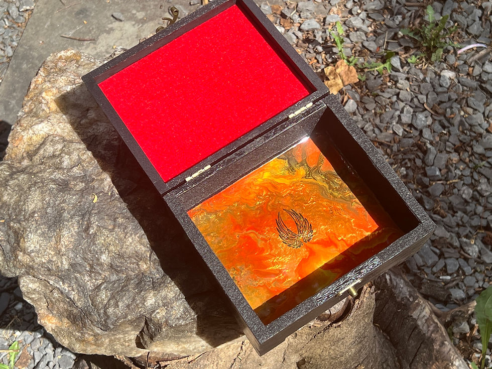 Thumbnail: Phoenix Rising Alchemy Box (up-cycled cigar box)