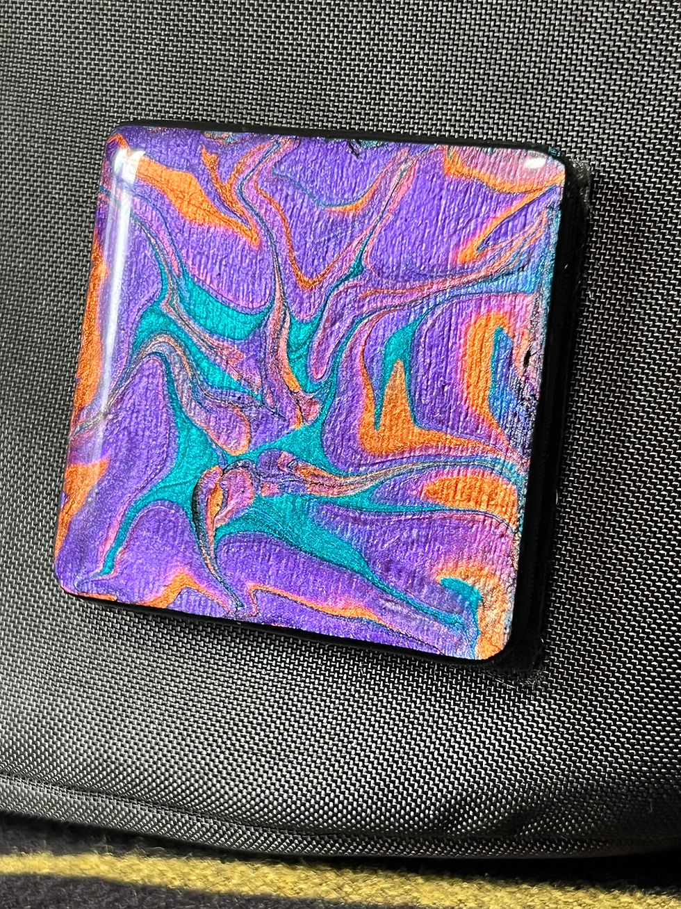 Thumbnail: Dolphin's Womb - Velcro Patch (Material: Wood / Rounded Corners)