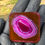Thumbnail: Banded Pink Agate Crystal - Velcro Patch (size 1.7" -smaller than standard)