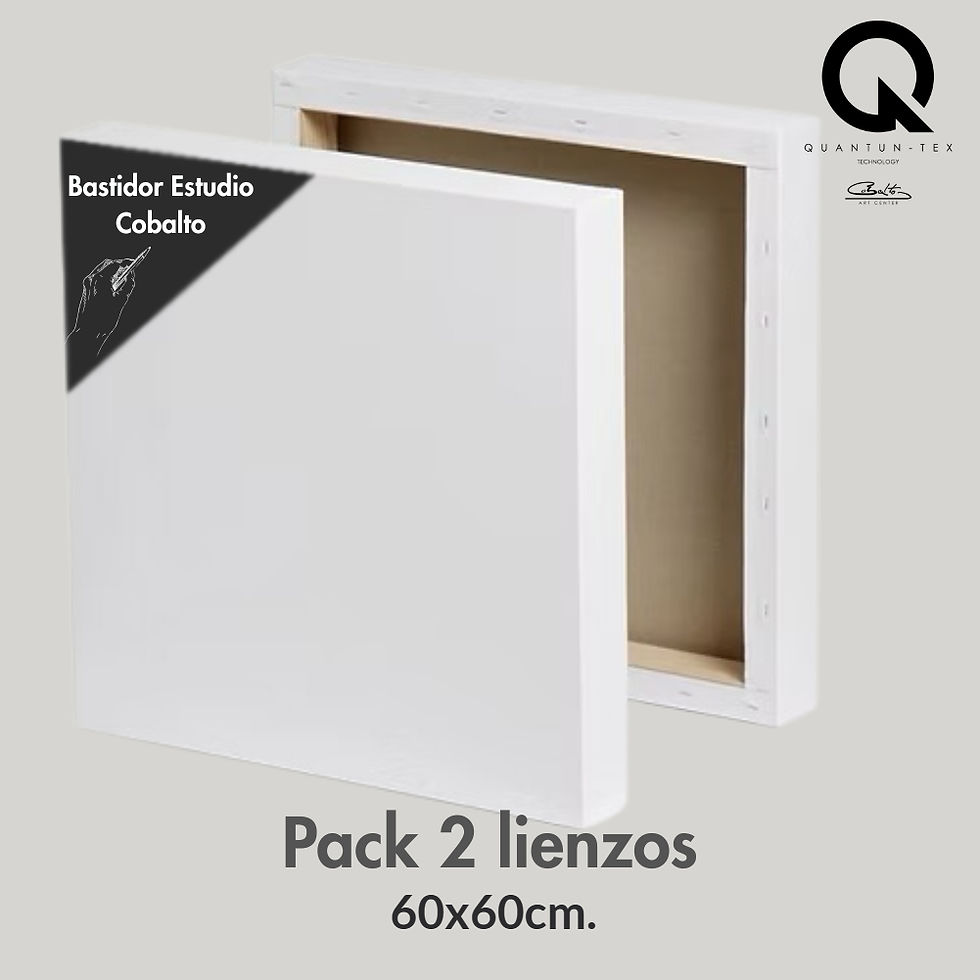Pack 2 Lienzos 60x60cm. Bastidor 3D (35x35mm.)