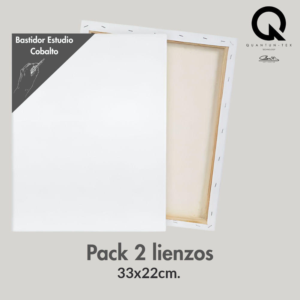 Pack 2 Lienzos 4F/33X22cm. Bastidor (46x17mm.)