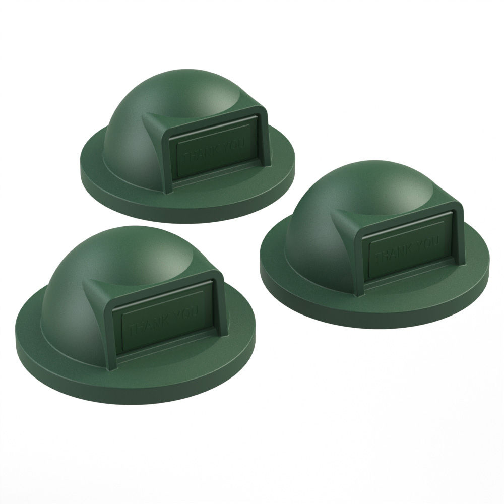 3-PACK Dome Top Lid (fits 42 & 55 gallon round)