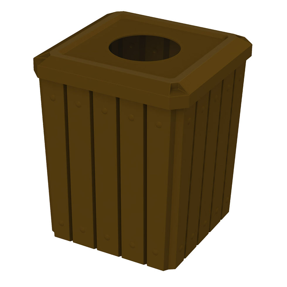 Thumbnail: 52 Gallon Signature Square | Flat Lid with 11.5" Hole - Assembly