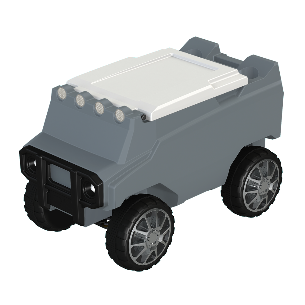 Gray Remote-Control Rover Cooler