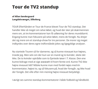 Tur de TV2 standup