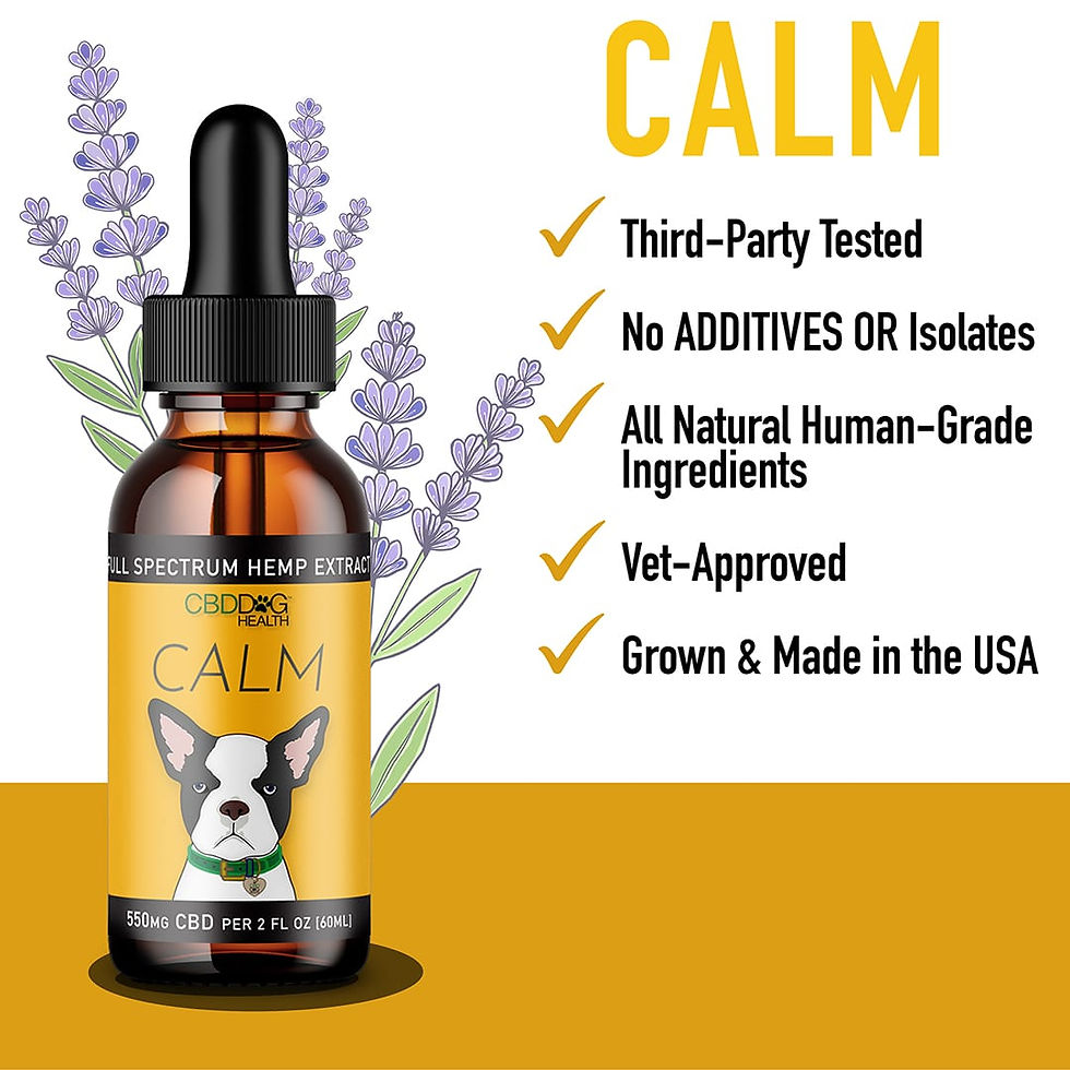 Thumbnail: CBD Dog Health: CALM-Travel, Noise & Stress Support for Dogs