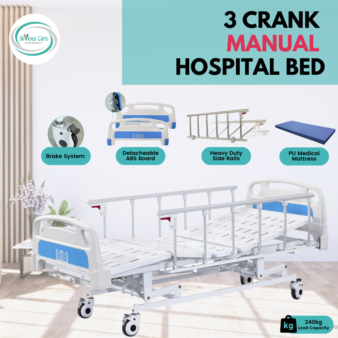 SEVENS 3 Crank Manual Hospital Bed