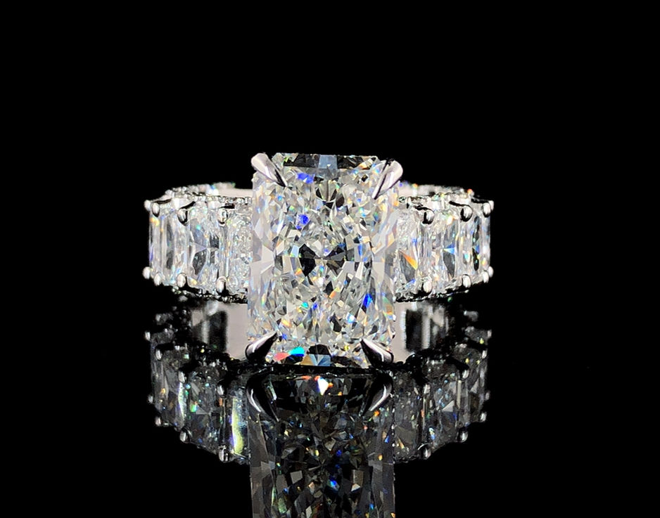 8.5 carat Radiant Cut Diamond Ring
