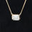 Thumbnail: 4 carat Bezel set Emerald cut Diamond Necklace
