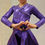 Thumbnail: Purple Metallic Latin Dress Age 3-5 years