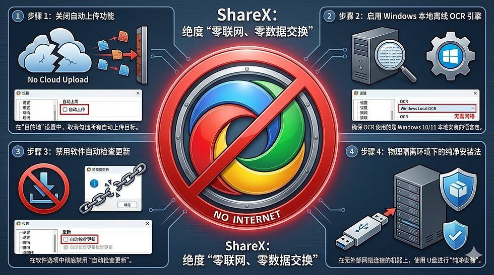 ShareX实现绝对离线状态的配置调整教学