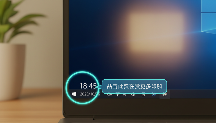 近景视角展示 Windows 任务栏右侧隐藏图标区域。
