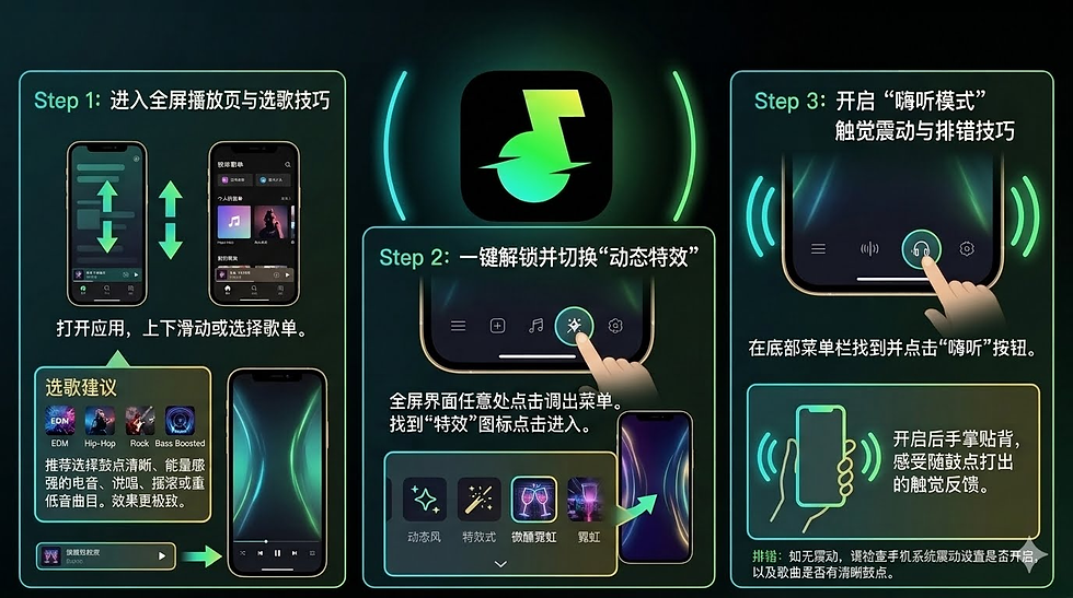 汽水音乐的嗨听模式与动态特效开启教程展示