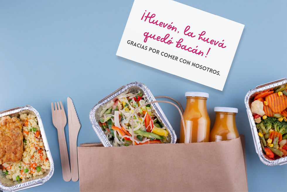 delivery de comida con frase chistosa