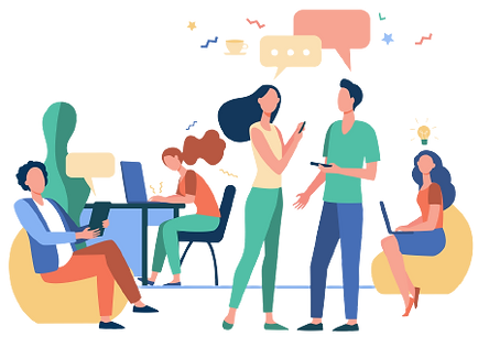 https://www.freepik.es/vector-gratis/gente-inconformista-hablando-usando-computadoras-colaboracion_7732640.htm#&position=31&from_view=undefined">Imagen de pch.vector</a> en Freepik