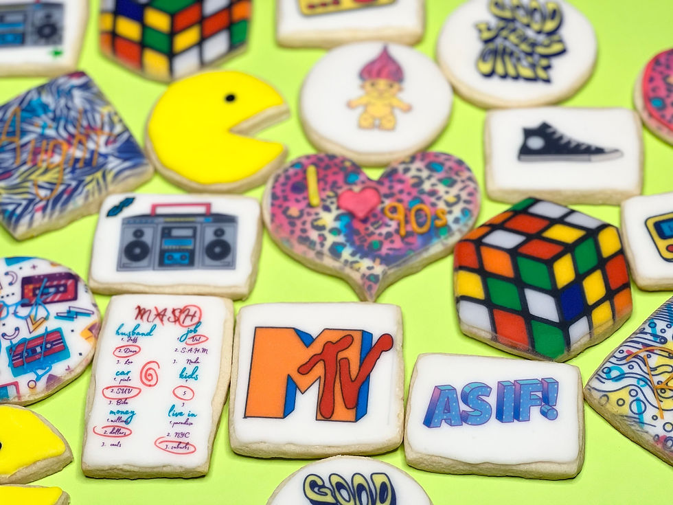 Thumbnail: 90's Theme Birthday Sugar Cookies / 90's party