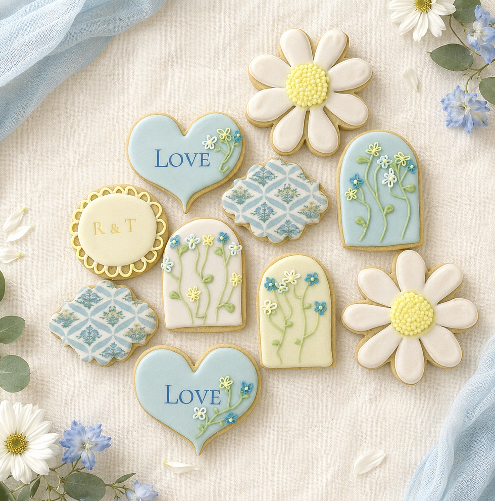 Thumbnail: Flower Wedding Cookie Set