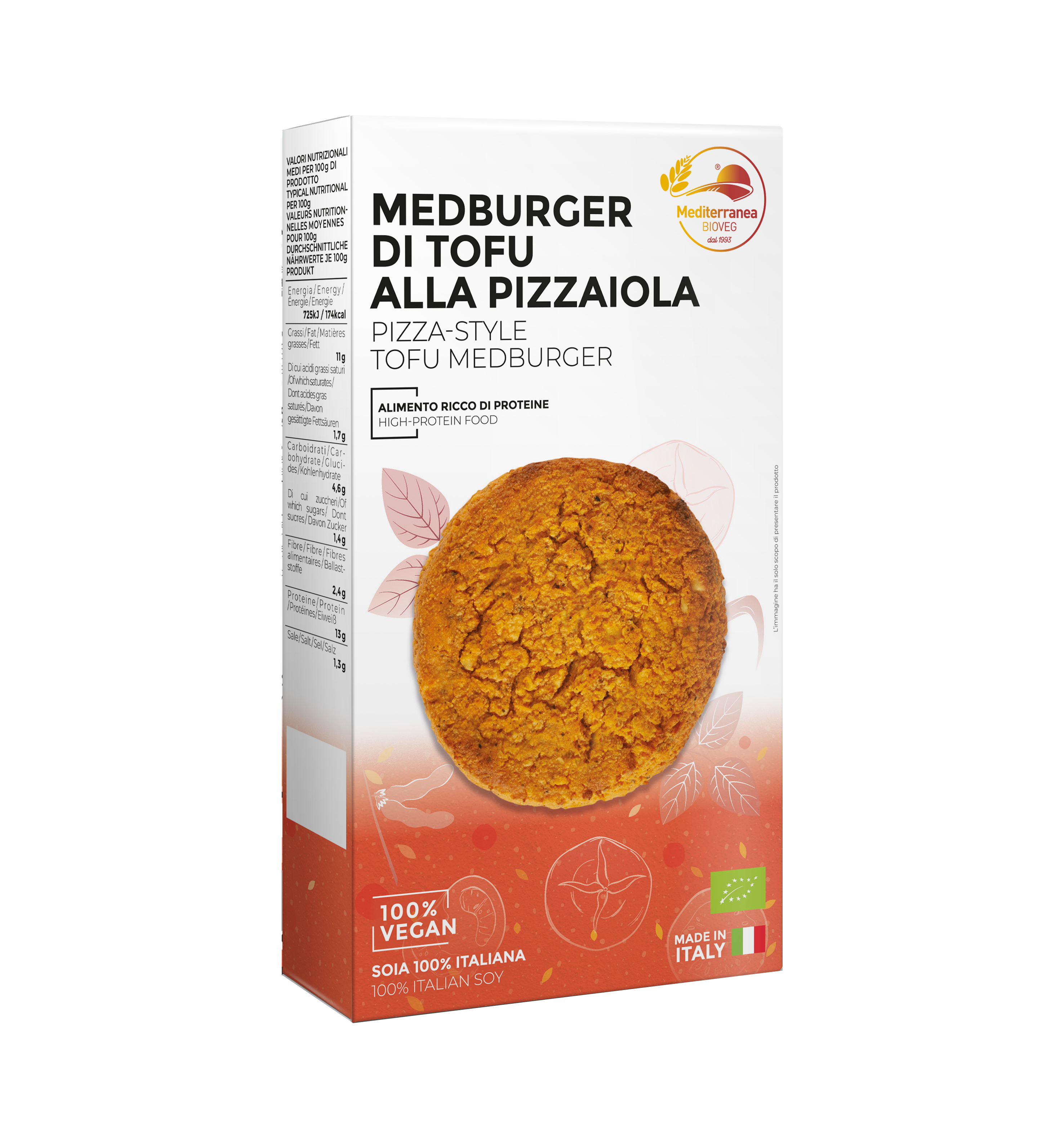 packaging medburger pizzaiola Mediterranea