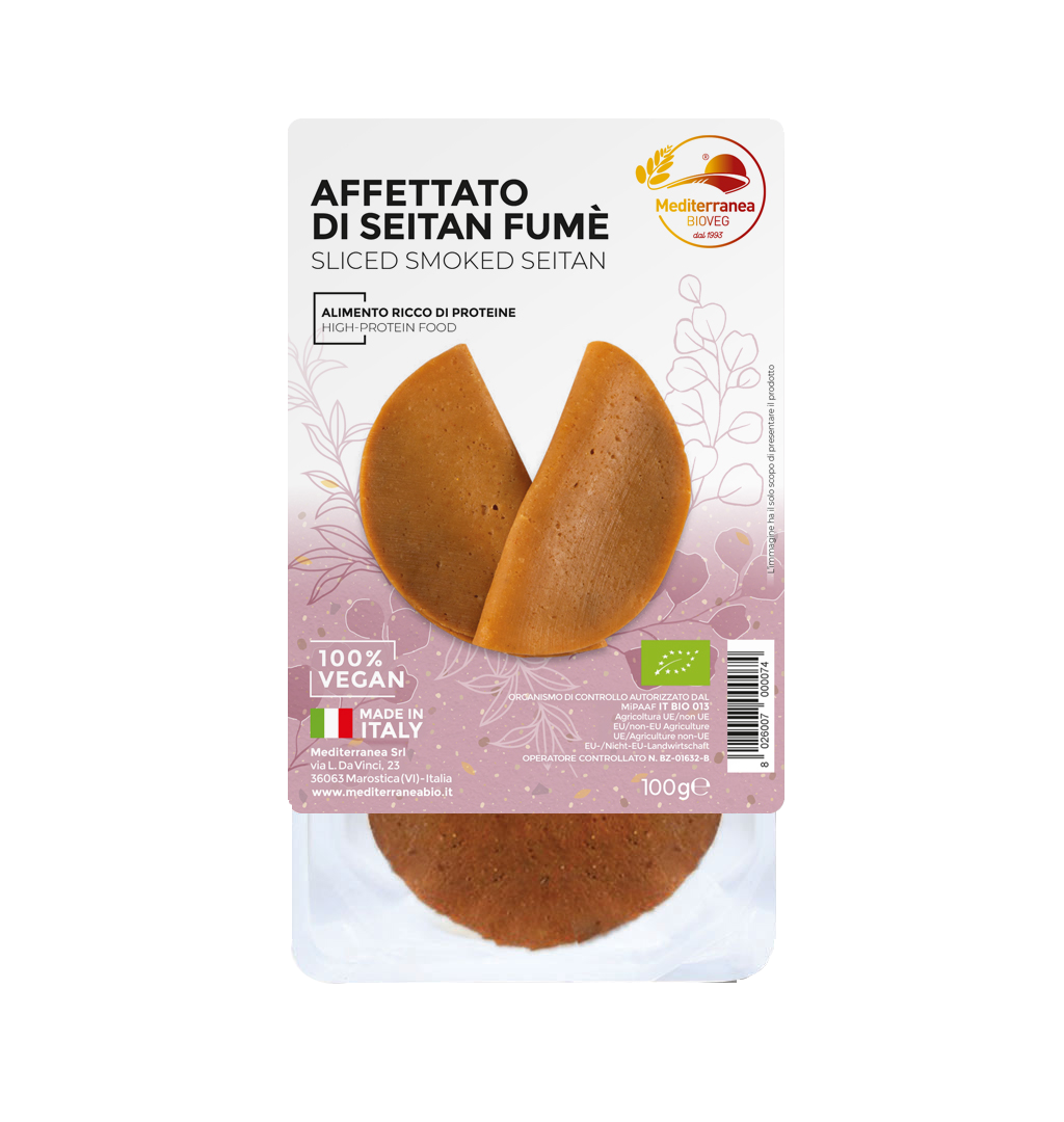 Packaging affettato di seitan fumè