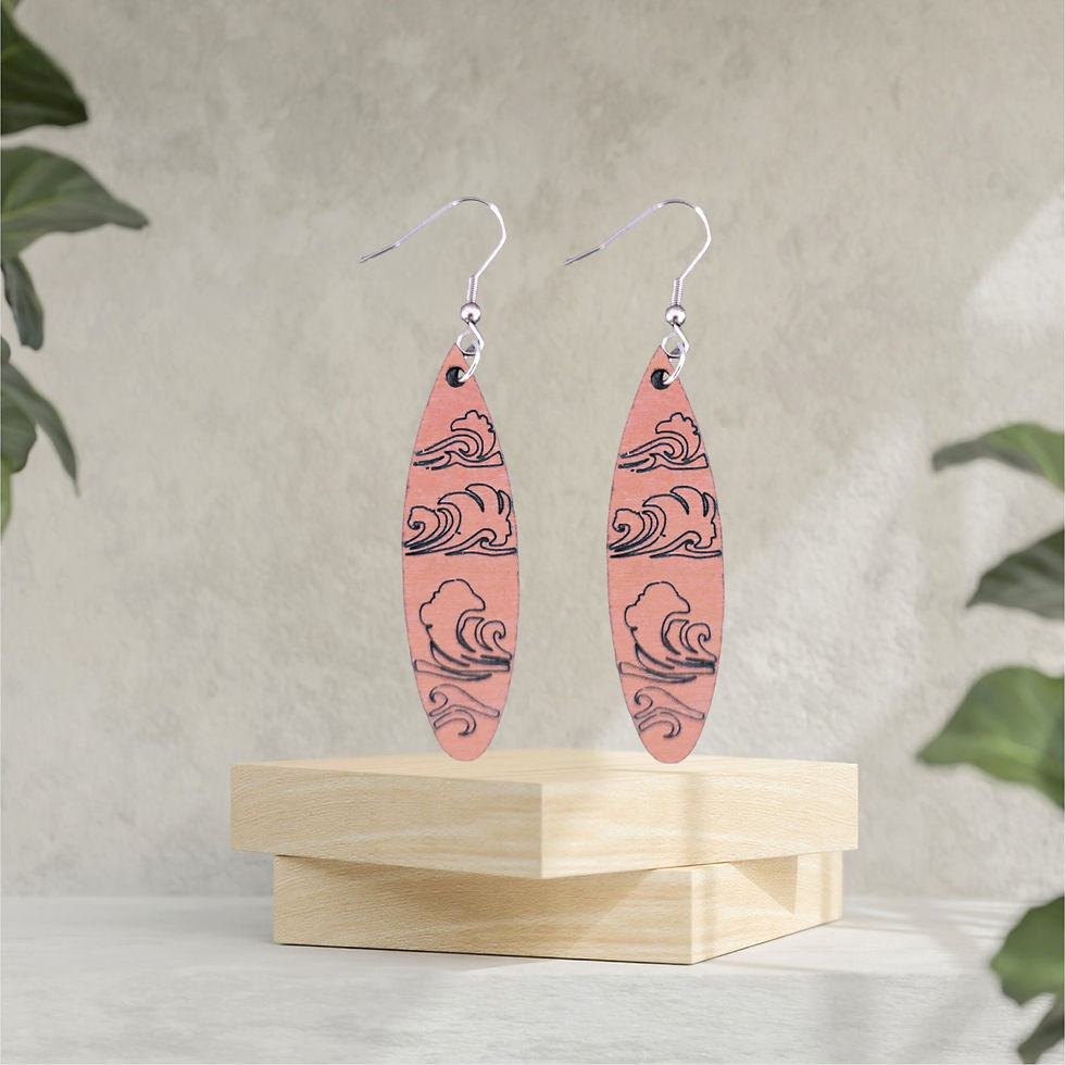 Miniature : Boucles d' oreilles "surf color N°2"
