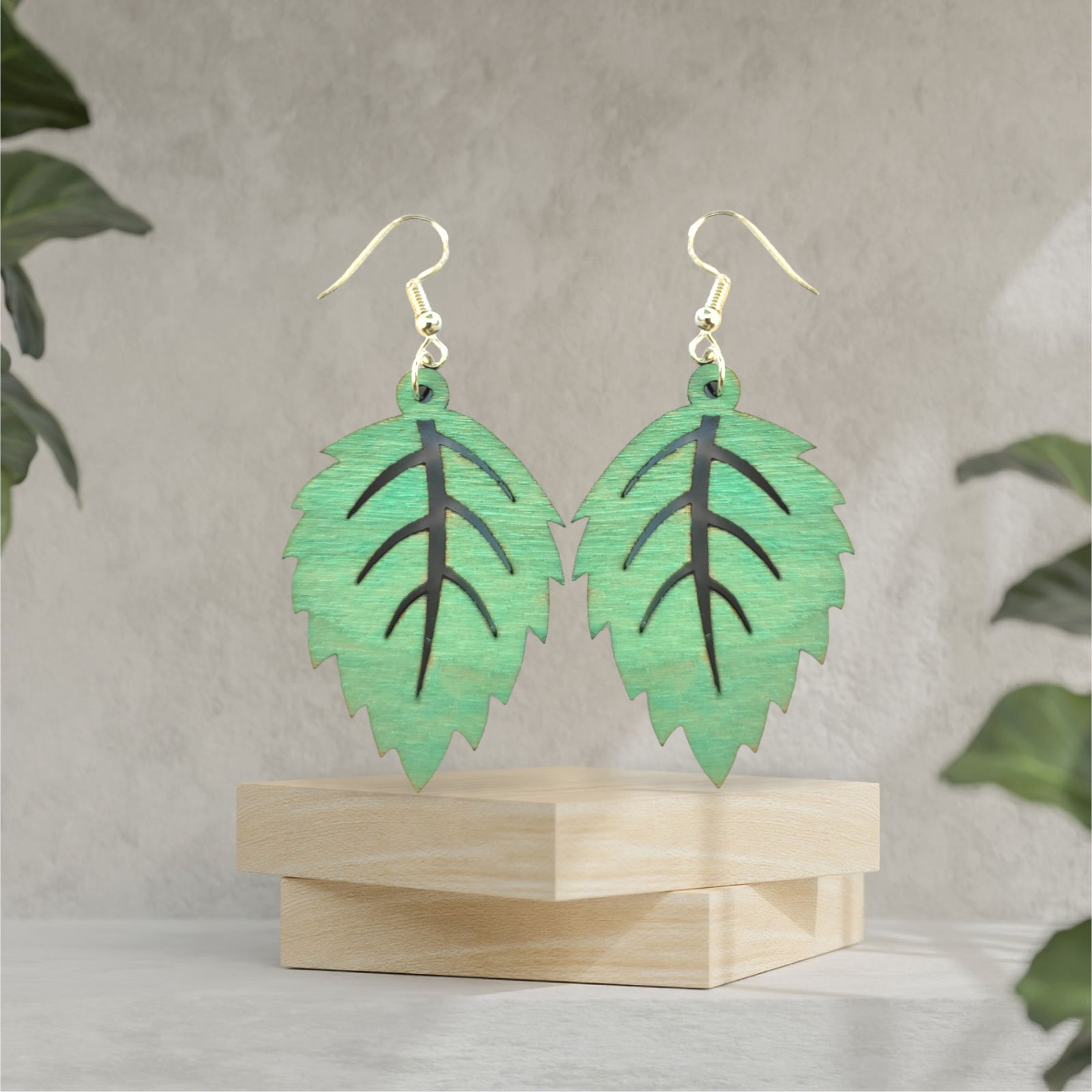 Boucles d' oreilles "Meïa vert"