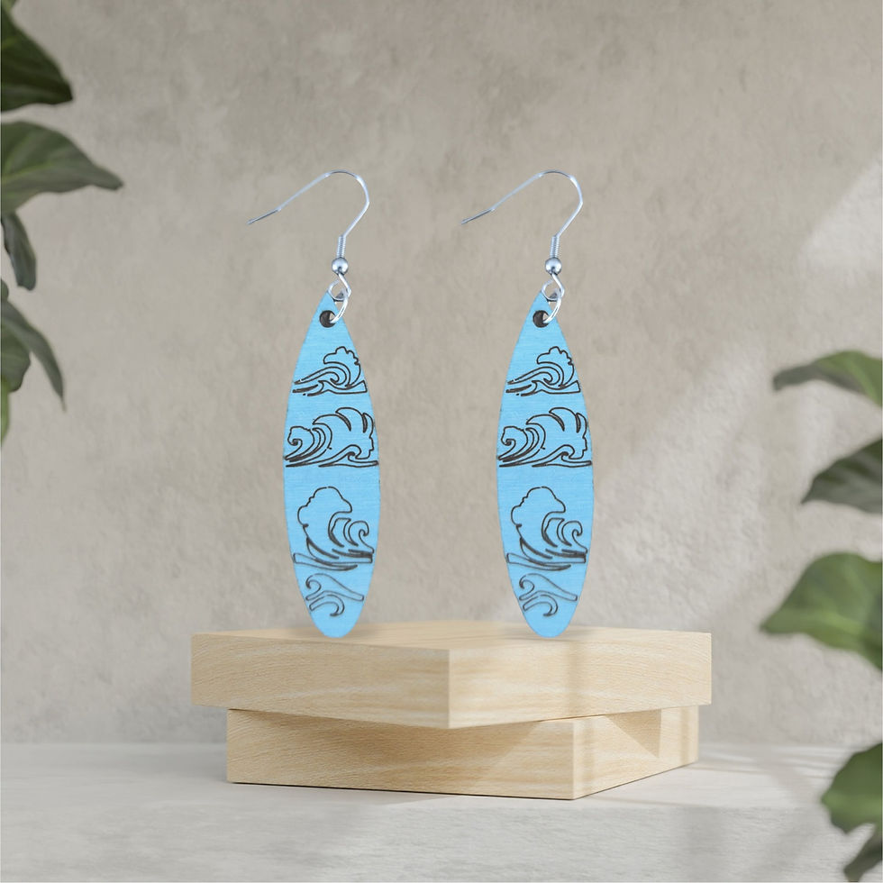 Miniature : Boucles d' oreilles "surf color N°2"