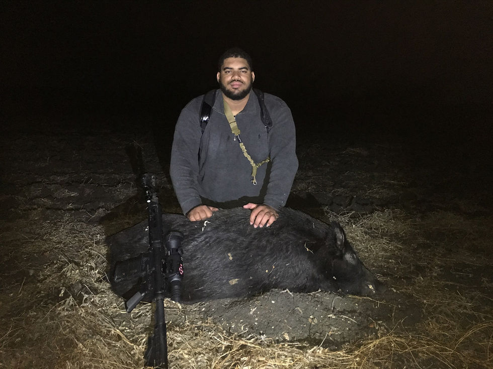 Steven with a big boar