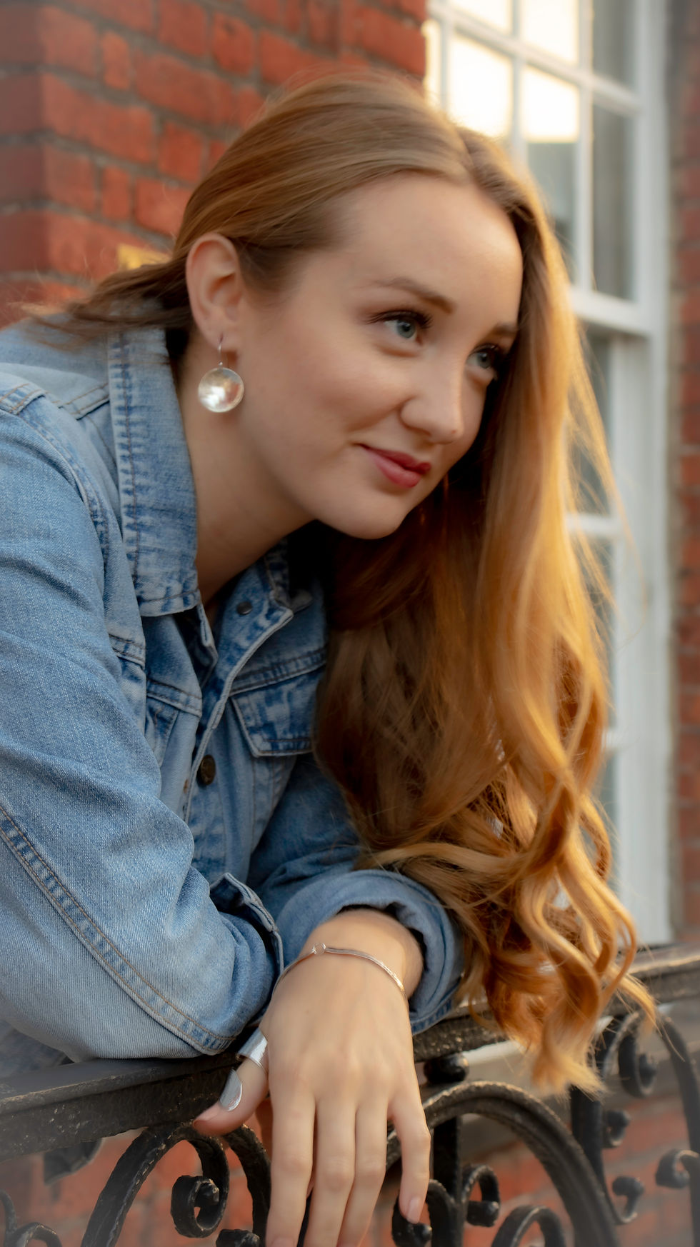 Thumbnail: Elena hand cut and hammered concave 24mm disc earrings