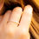 Thumbnail: Evadne 2mm beaded sterling silver ring.
