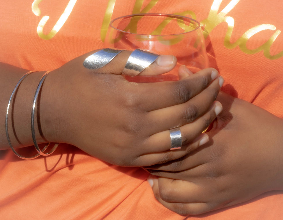 Thumbnail: Beatrice 2 hand hammered bangle