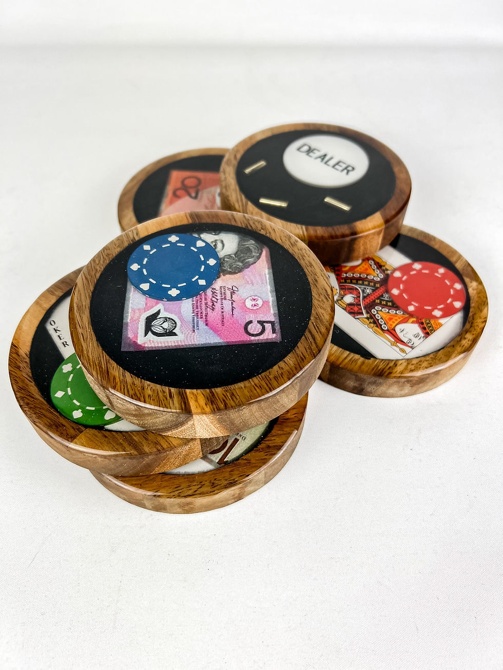 Thumbnail: Poker Cheese Board with coasters