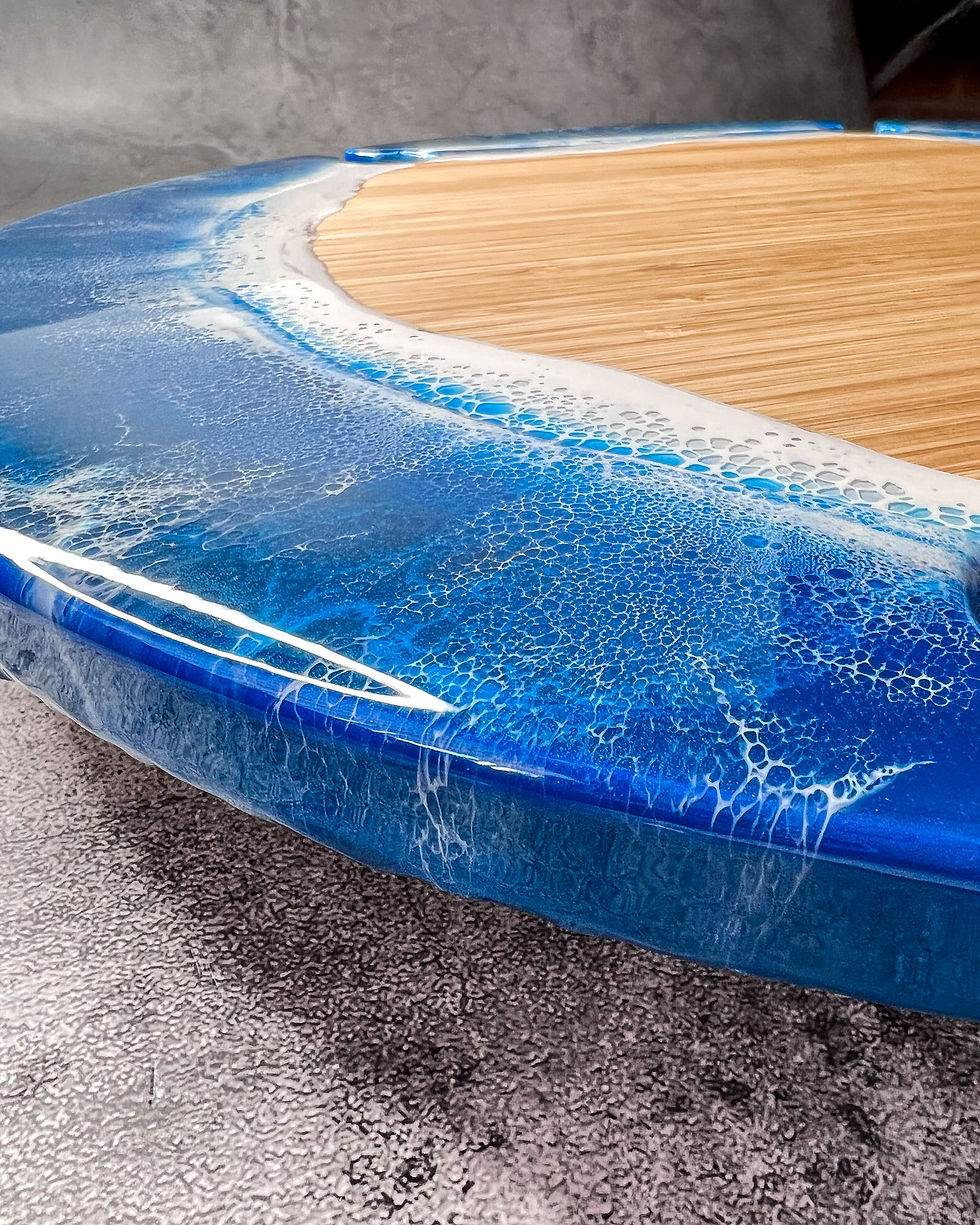 Thumbnail: Round Folding Wine and Grazing table with Resin Art