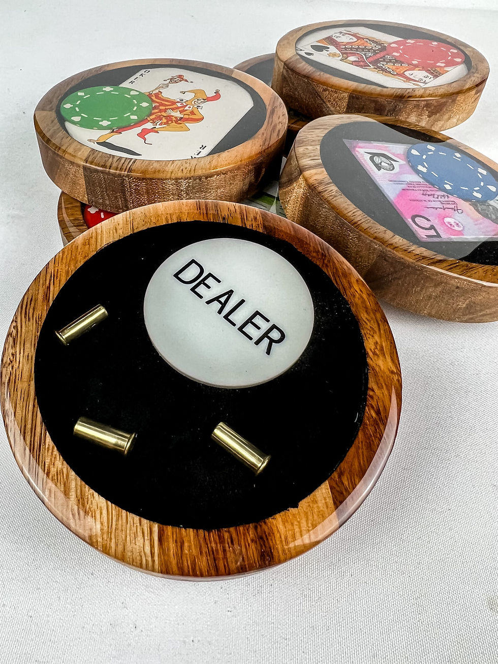 Thumbnail: Poker Cheese Board with coasters