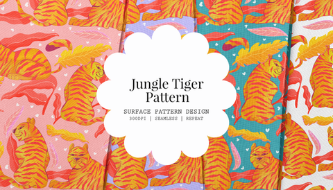Jungle Tiger - Surface Pattern Design