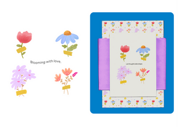 Fleurgrid floral pattern mockup images that has pastel floral elements