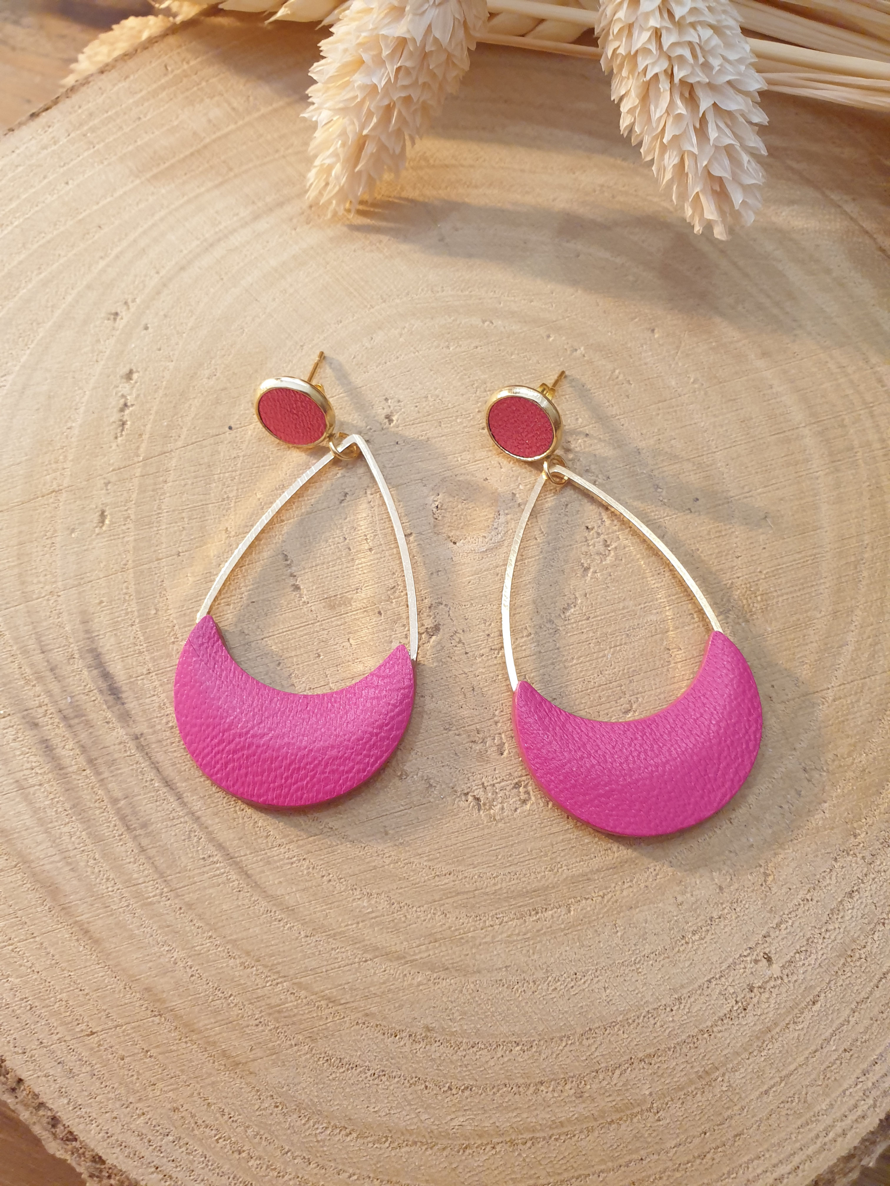 Boucles d'oreilles cuir