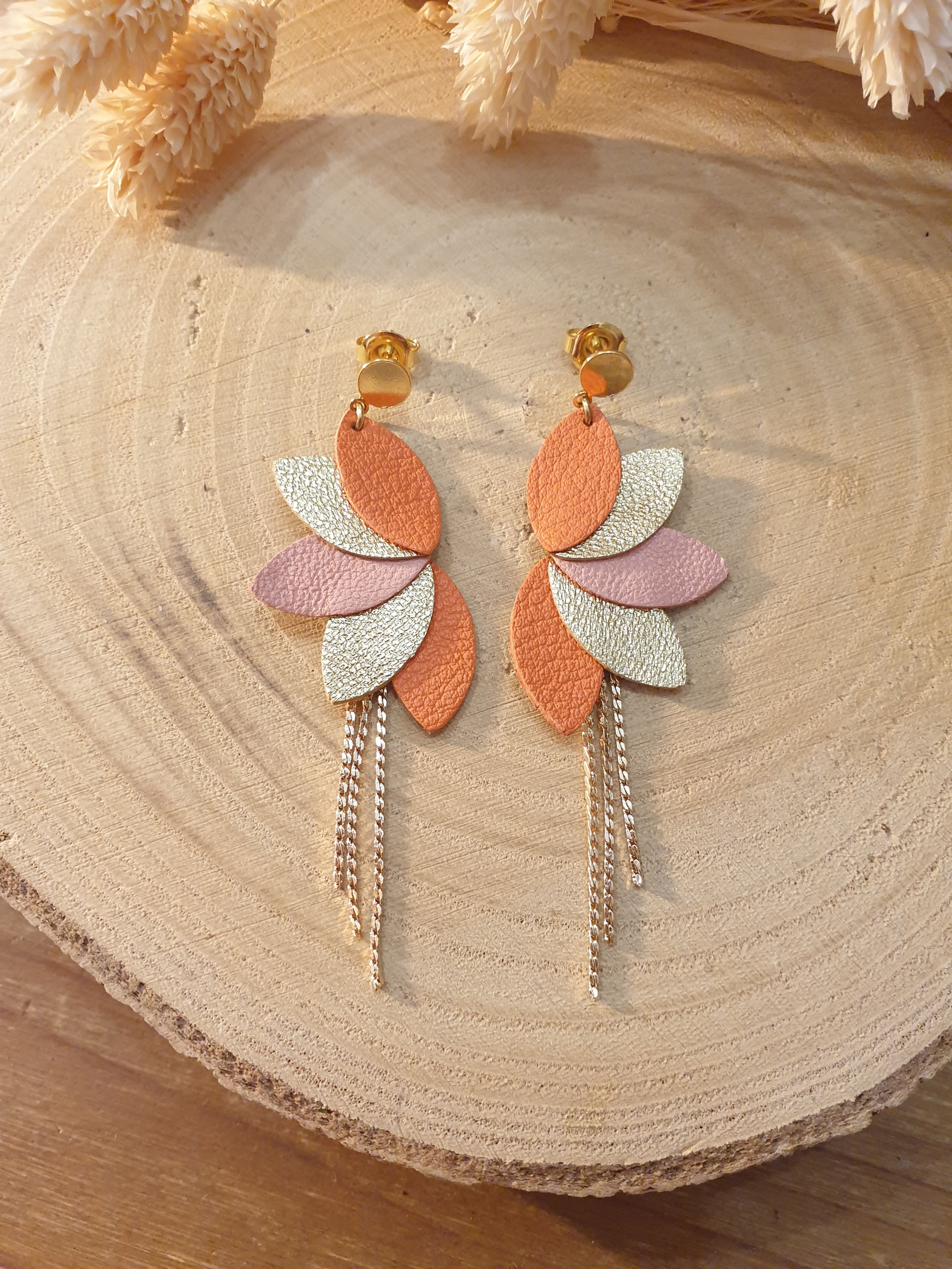 Boucles d'oreilles cuir