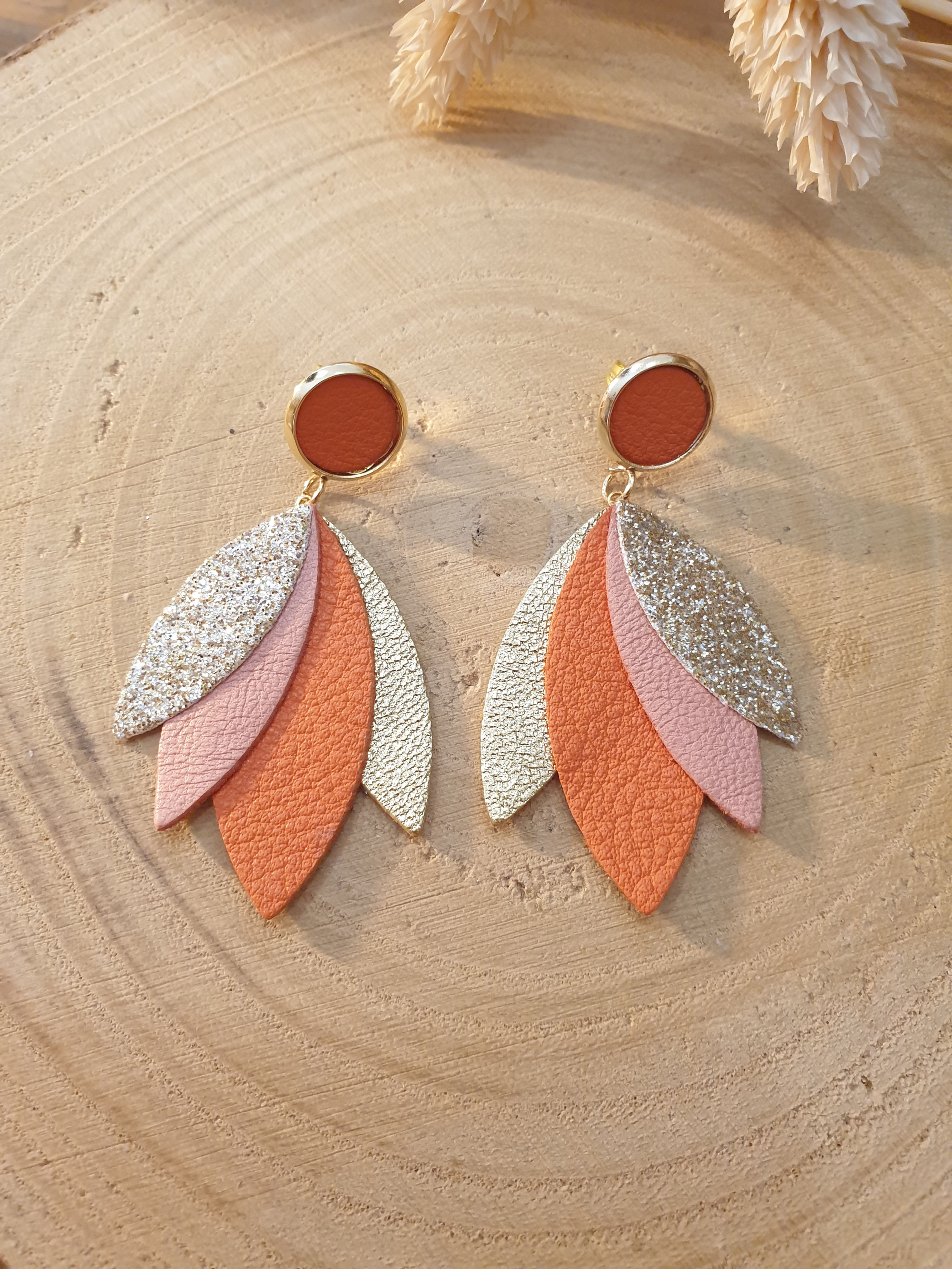 Boucles d'oreilles cuir
