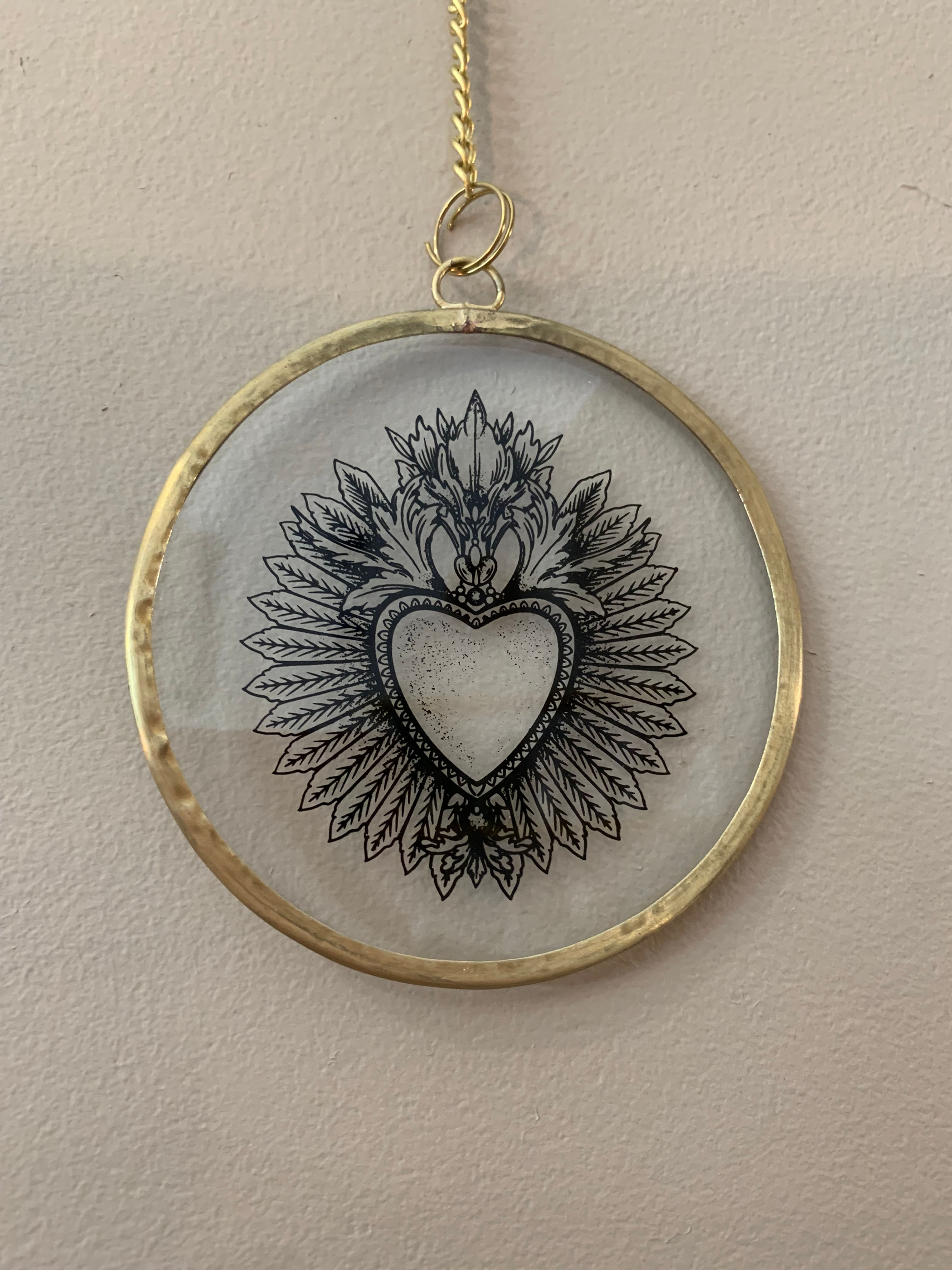 Cadre verre coeur